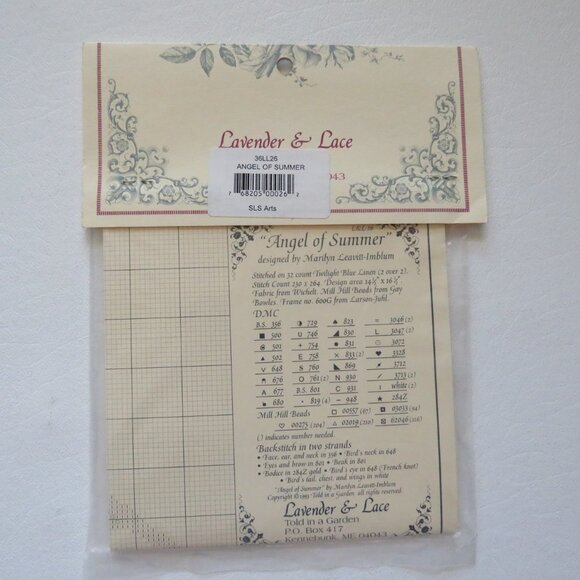 Angel of Summer Lavender & Lace Victorian Designs New Cross Stitch Pattern, 1993 - Picture 3 of 3